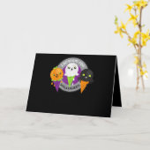 Ik schreeuw van de Halloween Pompoen Spinster Gees Kaart (Gele Bloem)