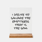 Ik schrijf acrylverf acryl bord (Voorkant)