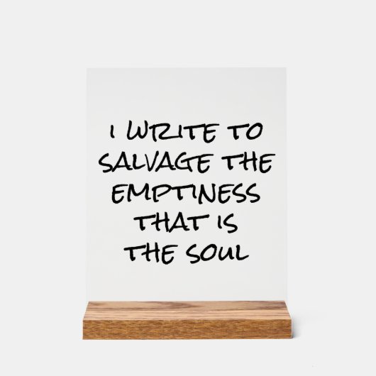 Ik schrijf acrylverf acryl bord (Voorkant)