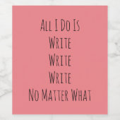 Ik schrijf alleen maar wijn etiket (Enkel label)