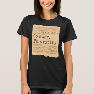 IK SCHRIJF BOEKEN Schrijver parchmen T-shirt