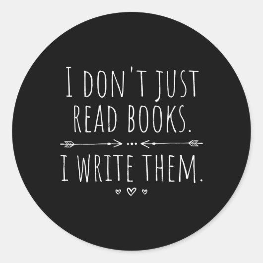 Ik schrijf boekenauteur Schrijver Ronde Sticker (Voorkant)