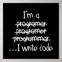 Ik Schrijf Code Programmeur Humor Typografie Grafi