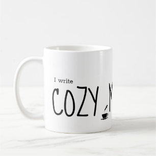 Ik schrijf Cozy Mysteries, gif teacup Koffiemok