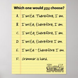 Ik schrijf... Daarom? Poster