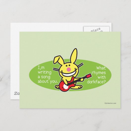 Ik schrijf een lied briefkaart (Voorkant / Achterkant)