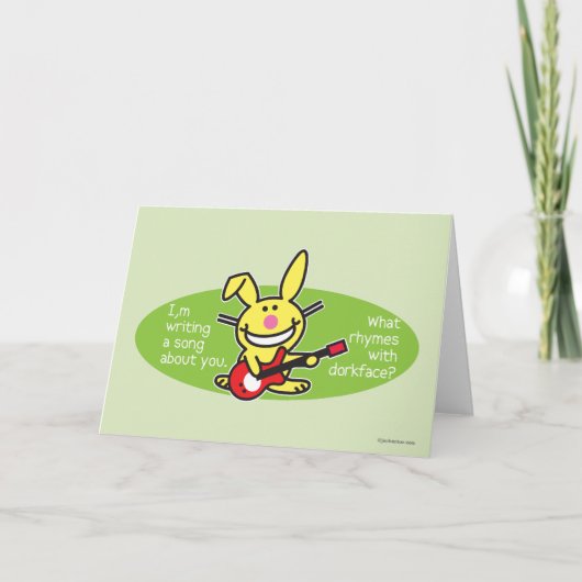 Ik schrijf een lied feestdagen kaart (Voorkant)