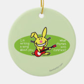 Ik schrijf een lied keramisch ornament (Voorkant)