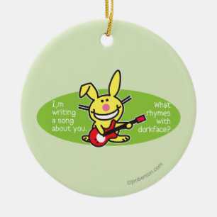 Ik schrijf een lied keramisch ornament