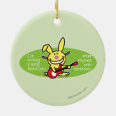 Ik schrijf een lied keramisch ornament (Achterkant)