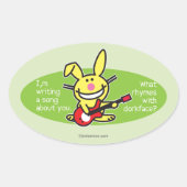 Ik schrijf een lied ovale sticker (Voorkant)