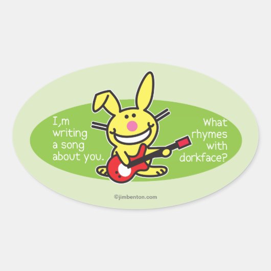 Ik schrijf een lied ovale sticker (Voorkant)