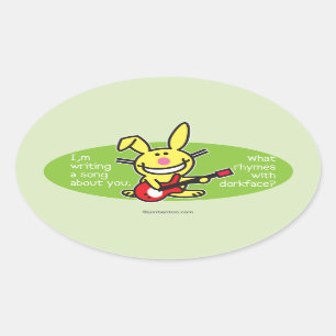 Ik schrijf een lied ovale sticker