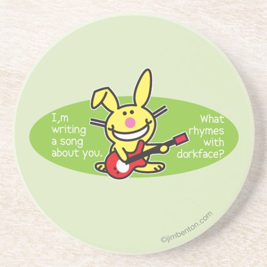 Ik schrijf een lied zandsteen onderzetter (Voorkant)