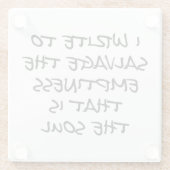 Ik schrijf Glass Onderzetter (Achterkant)