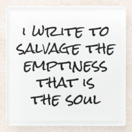 Ik schrijf Glass Onderzetter Glazen Onderzetter