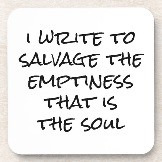 Ik schrijf hard plastic Onderzetter (Voorkant)