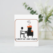 Ik schrijf mijn zegels briefkaart (Staand voorkant)