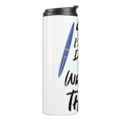 Ik schrijf nog steeds het motto van de auteur thermosbeker (Gedraaid links)