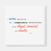 Ik schrijf omdat... magneet (Voorkant)