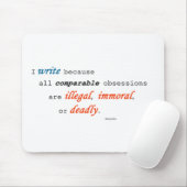 Ik schrijf omdat.. muismat (Met muis)