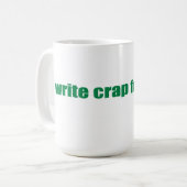 Ik schrijf onzin voor idioten - mok (Voorkant links)