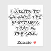 Ik schrijf op maat gesneden vinylsticker sticker (Vel)