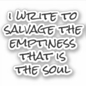 Ik schrijf op maat gesneden vinylsticker sticker (Voorkant)