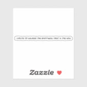 Ik schrijf op maat gesneden vinylstickers sticker (Vel)