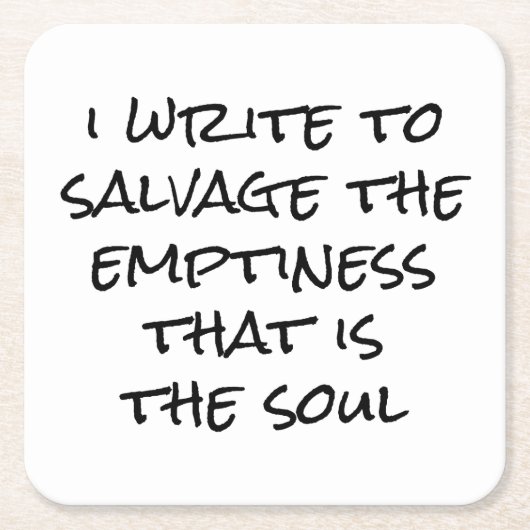 Ik schrijf papieren Onderzetter (Voorkant)