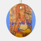 ik schrijf poëtische songteksten keramisch ornament (Links)