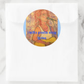 ik schrijf poëtische songteksten ronde sticker (Tas)