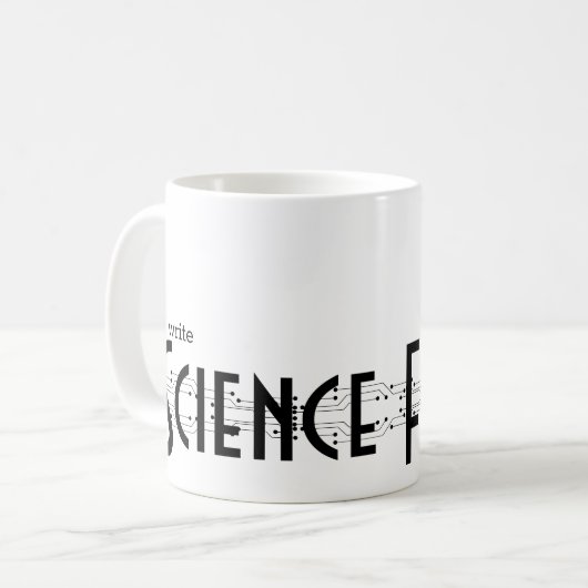 Ik schrijf Science Fiction Koffiemok (Voorkant links)