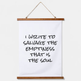 Ik schrijf Wood Topped Wall Tapestry Hangend Wandkleed