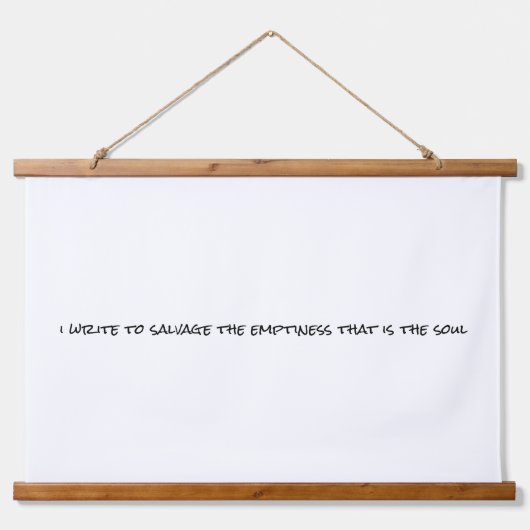 Ik schrijf Wood Topped Wall Tapestry Hangend Wandkleed (Voorkant)