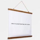 Ik schrijf Wood Topped Wall Tapestry Hangend Wandkleed (Gebogen)