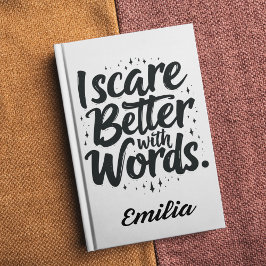 Ik schrik beter met woorden aangepaste naam Hallow Notitieboek