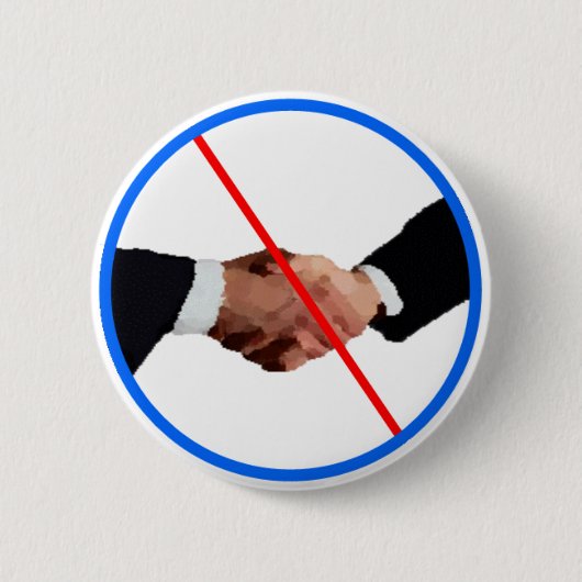 Ik schud geen Hands Button (Voorkant)
