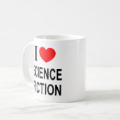 Ik ❤️ SCIENCEFICTION IK HOU VAN SCIENCE FICTION IK Koffiemok (Voorkant links)