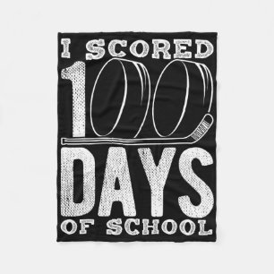 Ik Scoorde 100 Dagen Schoolhockey  Fleece Deken