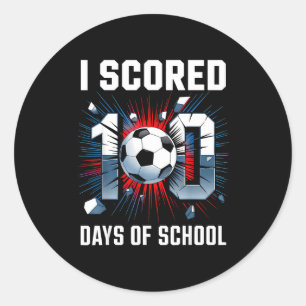 Ik scoorde 100 dagen schoolvoetbal 100ste dag van ronde sticker