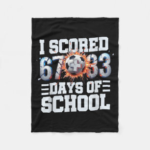 Ik Scoorde 67+33 100ste Dagen Van School Voetbal S Fleece Deken