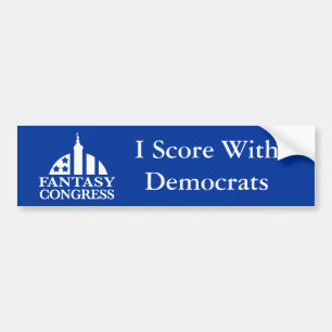 Ik score met de Bumpersticker van de Democraten