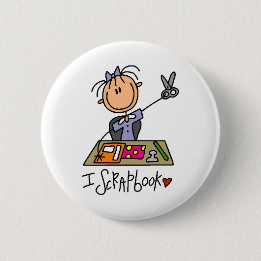 Ik scrapbook ronde button 5,7 cm (Voorkant)