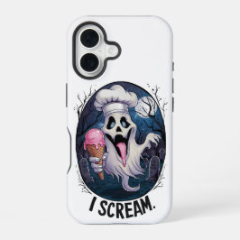 "Ik Scream" Grappige Geest Chef Halloween Ijs Stic iPhone 16 Hoesje