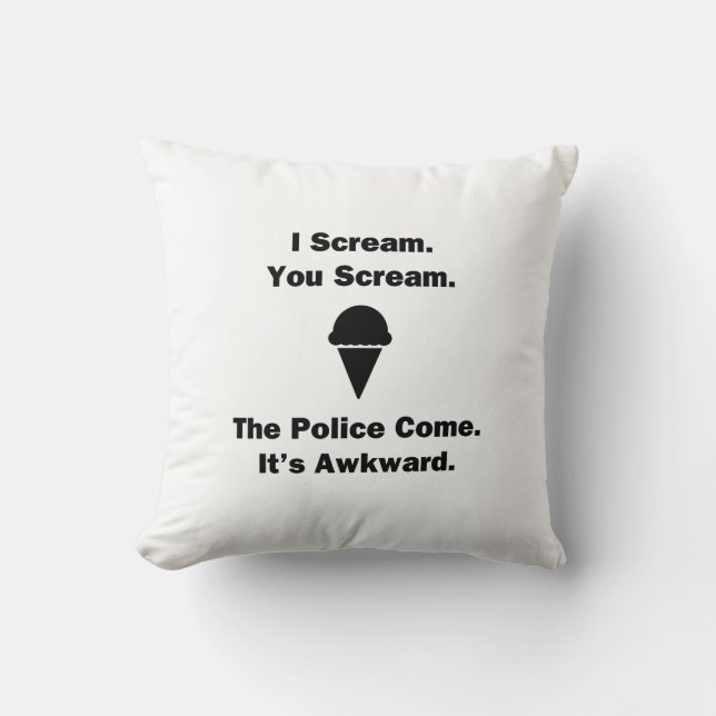 Ik Scream Jij Scream Kussen (Voorkant)
