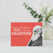 Ik selecteer u natuurlijk als mijn Valentijn, Darw Feestdagenkaart (Staand voorkant)