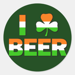 Ik Shamrock Beer! Ronde Sticker