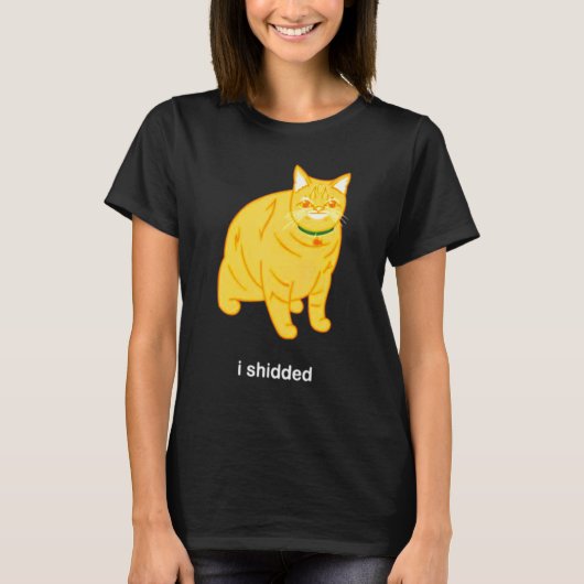 Ik Shiddede Kattenmeme T-shirt (Voorkant)