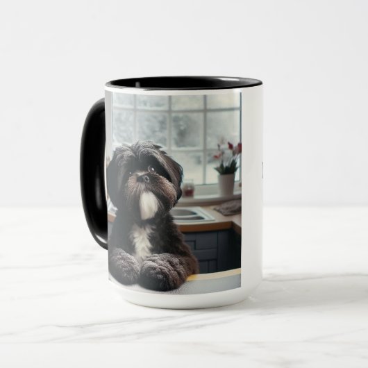Ik Shih Tzu niet Kerst Koffie Mok Cup (Voorkant links)